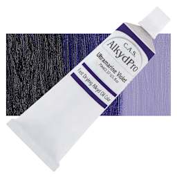 CAS AlkydPro Fast-Drying Alkyd Oil Color - Ultramarine Violet, 70 ml tube and swatch