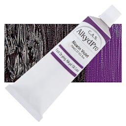 CAS AlkydPro Fast-Drying Alkyd Oil Color - Alizarin Violet, 70 ml tube and swatch
