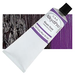 CAS AlkydPro Fast-Drying Alkyd Oil Color - Alizarin Violet, 120 ml tube and swatch