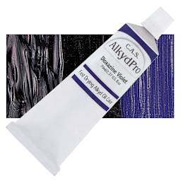 CAS AlkydPro Fast-Drying Alkyd Oil Color - Dioxazine Violet, 70 ml tube and swatch
