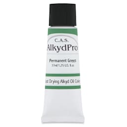 CAS AlkydPro Fast-Drying Alkyd Oil Color - Permanent Green, 37 ml tube