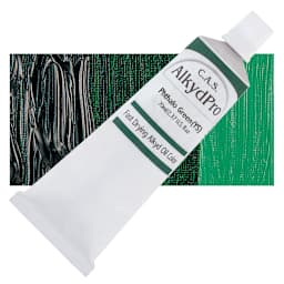 CAS AlkydPro Fast-Drying Alkyd Oil Color - Phthalo Green Yellow Shade, 70 ml tube and swatch
