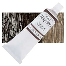 CAS AlkydPro Fast-Drying Alkyd Oil Color - Raw Umber, 70 ml tube and swatch