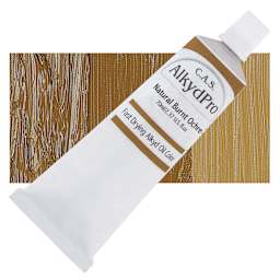 CAS AlkydPro Fast-Drying Alkyd Oil Color - Natural Burnt Ochre, 70 ml tube and swatch
