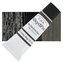 CAS AlkydPro Fast-Drying Alkyd Oil Color - Van Dyke Brown (Synthetic), 37 ml tube and swatch