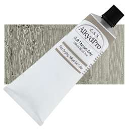 CAS AlkydPro Fast-Drying Alkyd Oil Color - Buff Titanium Gray, 120 ml tube and swatch