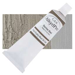 CAS AlkydPro Fast-Drying Alkyd Oil Color - Stainless Steel, 70 ml tube and swatch