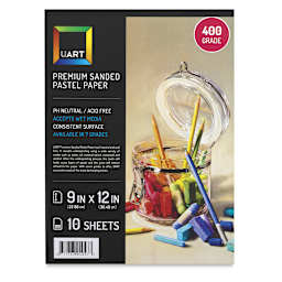 UArt Sanded Pastel Paper Pad - 400 Grit, 9" x 12", 10 sheets, Beige