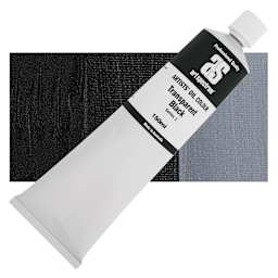 Art Spectrum Artists' Oil Paint - Transparent Black, 150 ml tube and swatch