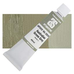 Art Spectrum Artists' Oil Paint - Australian Green Grey, 40 ml tube and swatch
