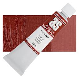 Art Spectrum Artists' Oil Paint - Light Red, 40 ml tube and swatch