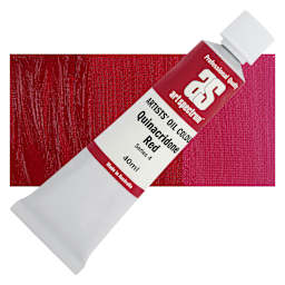 Art Spectrum Artists' Oil Paint - Quinacridone Red, 40 ml tube and swatch