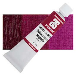 Art Spectrum Artists' Oil Paint - Quinacridone Magenta, 40 ml tube and swatch