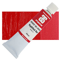 Art Spectrum Artists' Oil Paint - Naphthol Red, 40 ml tube and swatch