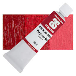Art Spectrum Artists' Oil Paint - Perylene Red, 40 ml tube and swatch