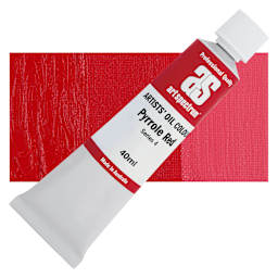 Art Spectrum Artists' Oil Paint - Pyrrole Red, 40 ml tube and swatch