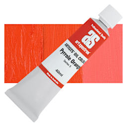 Art Spectrum Artists' Oil Paint - Pyrrole Orange, 40 ml tube and swatch