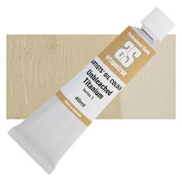 Art Spectrum Artists' Oil Paint - Unbleached Titanium, 40 ml tube and swatch