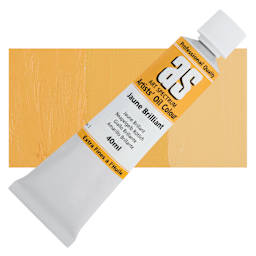 Art Spectrum Artists' Oil Paint - Jaune Brilliant, 40 ml tube and swatch