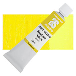 Art Spectrum Artists' Oil Paint - Spectrum Yellow, 40 ml tube and swatch
