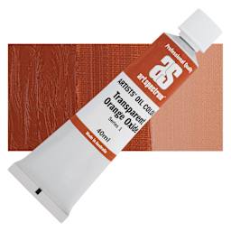 Art Spectrum Artists' Oil Paint - Transparent Orange Oxide, 40 ml tube and swatch