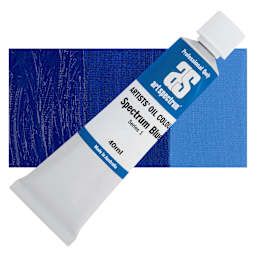 Art Spectrum Artists' Oil Paint - Spectrum Blue, 40 ml tube and swatch