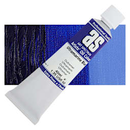 Art Spectrum Artists' Oil Paint - Ultramarine Blue, 40 ml tube and swatch