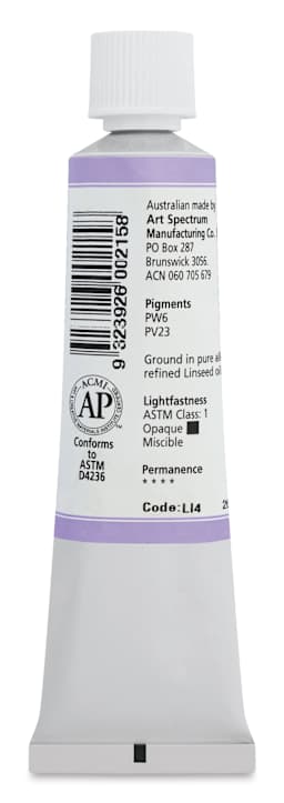 Art Spectrum Artists' Oil Paint - Lilac, 40 ml back