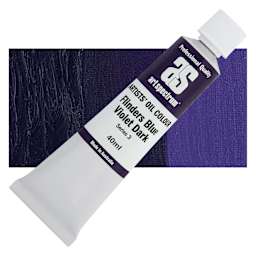 Art Spectrum Artists' Oil Paint - Flinders Blue Violet Dark, 40 ml tube and swatch