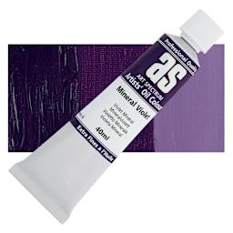 Art Spectrum Artists' Oil Paint - Mineral Violet, 40 ml tube and swatch