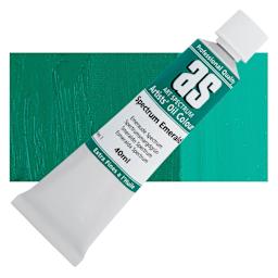 Art Spectrum Artists' Oil Paint - Spectrum Emerald, 40 ml tube and swatch