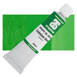 Art Spectrum Artists' Oil Paint - Cadmium Green, 40 ml tube and swatch