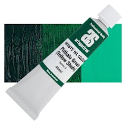 Art Spectrum Artists' Oil Paint - Phthalo Green (Yellow Shade), 40 ml tube and swatch