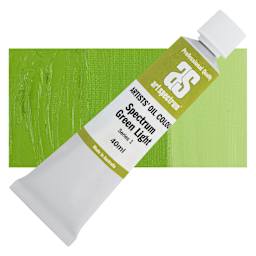 Art Spectrum Artists' Oil Paint - Spectrum Green Light, 40 ml tube and swatch