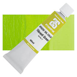 Art Spectrum Artists' Oil Paint - Vibrant Green, 40 ml tube and swatch