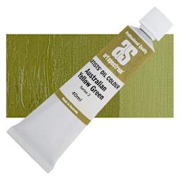 Art Spectrum Artists' Oil Paint - Australian Yellow Green, 40 ml tube and swatch