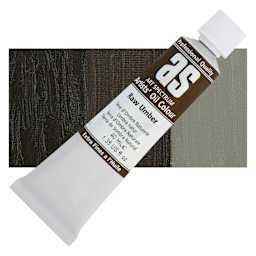 Art Spectrum Artists' Oil Paint - Raw Umber, 40 ml tube and swatch