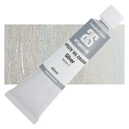 Art Spectrum Artists' Oil Paint - Silver, 40 ml tube and swatch