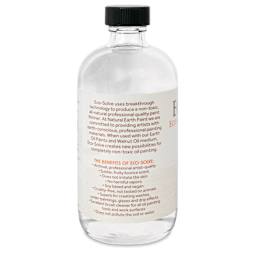 Natural Earth Paint Eco-Solve Paint Thinner - 8 oz, Glass Bottle, back