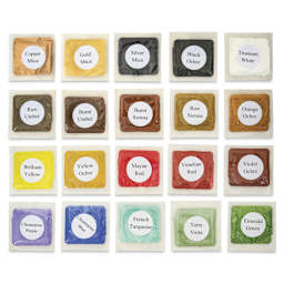 Natural Earth Paint Earth & Mineral Sample Pigment Pack included colors