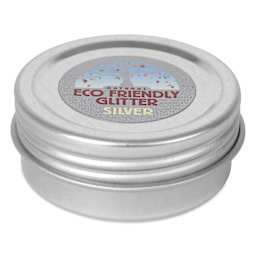 Natural Earth Paint Eco-Friendly Cosmetic Glitter - Silver, 10 g side