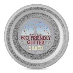 Natural Earth Paint Eco-Friendly Cosmetic Glitter - Silver, 10 g front