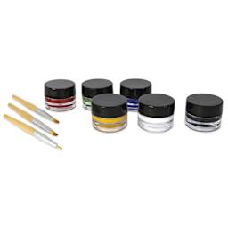 Natural Earth Paint Natural Face Paints - Set of 9, Assorted Colors with 3 included brushes
