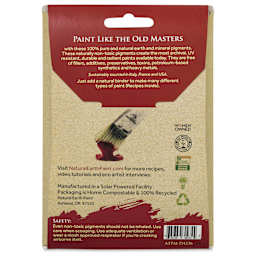 Natural Earth Paint Earth & Mineral Pigment - Titanium White Rutile, 3 oz back