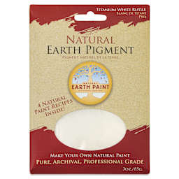 Natural Earth Paint Earth & Mineral Pigment - Titanium White Rutile, 3 oz