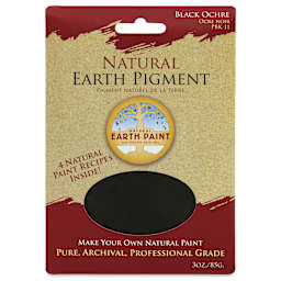 Natural Earth Paint Earth & Mineral Pigment - Black Ochre, 3 oz