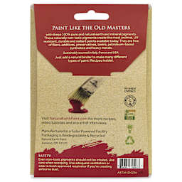 Natural Earth Paint Earth & Mineral Pigment - Venetian Red, 3 oz back