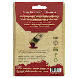 Natural Earth Paint Earth & Mineral Pigment - Mayan Red, 3 oz back