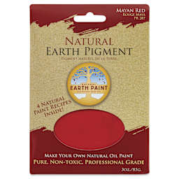Natural Earth Paint Earth & Mineral Pigment - Mayan Red, 3 oz