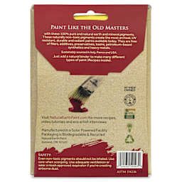 Natural Earth Paint Earth & Mineral Pigment - Brilliant Yellow, 3 oz back